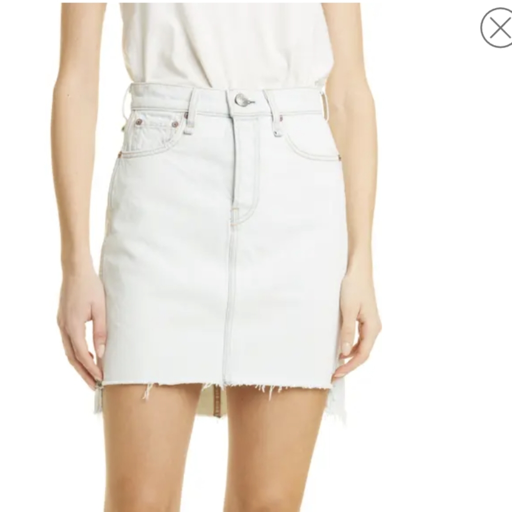 Rag & Bone High Waist Denim Miniskirt